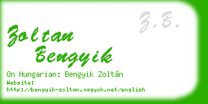 zoltan bengyik business card